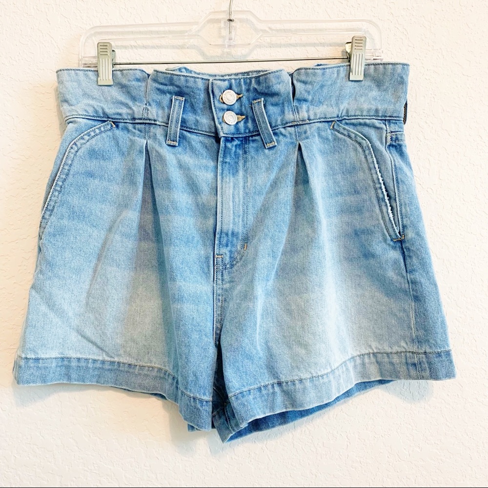 Veronica Beard Nori Paperbag Short Nova Wash